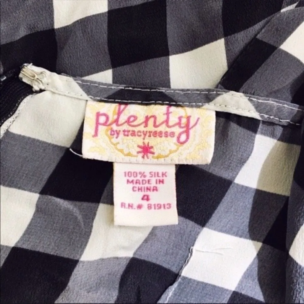 Tracy Reese SZ 4 checkered dress Black - Image 3