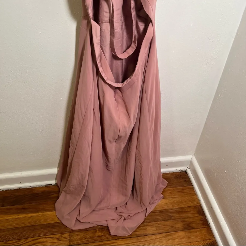 Azazie Clarice Bridesmaid Dress Dusty Rose - Image 10