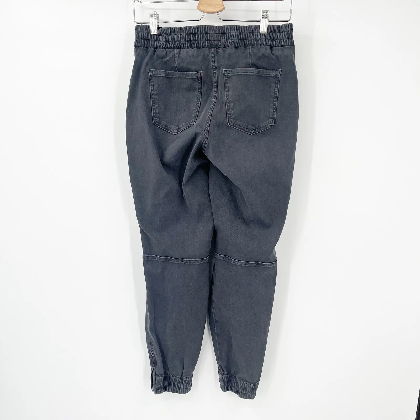 Spanx Womens Gorpcore Ankle Zip Stretch Twill Cargo Jogger Pants Size M Gray‎ - Image 13