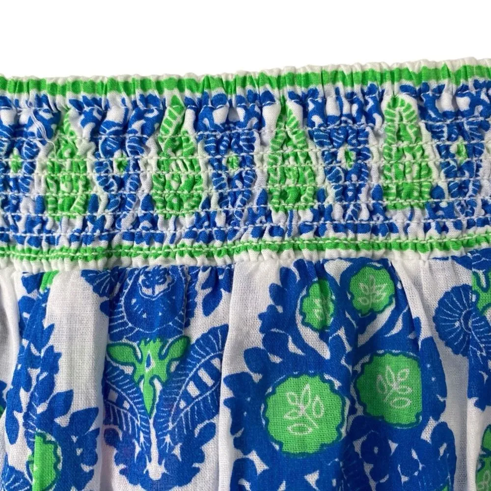 Gretchen Scott Cotton Genie Pants East India Blue Green Size small - Image 9