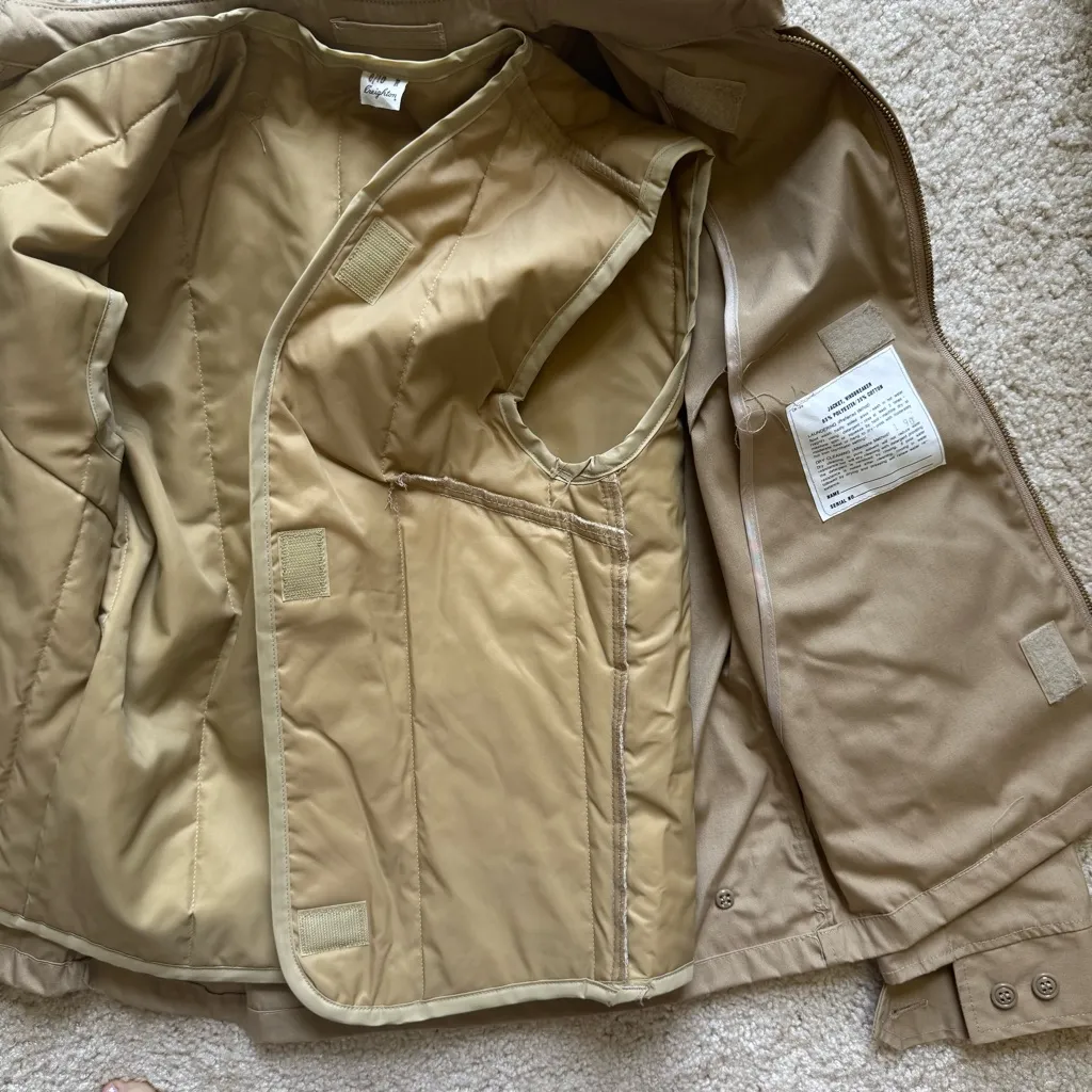 Vintage Creighton Stahl Insulated Windbreaker Jacket Women’s 8/10R Tan - Image 9
