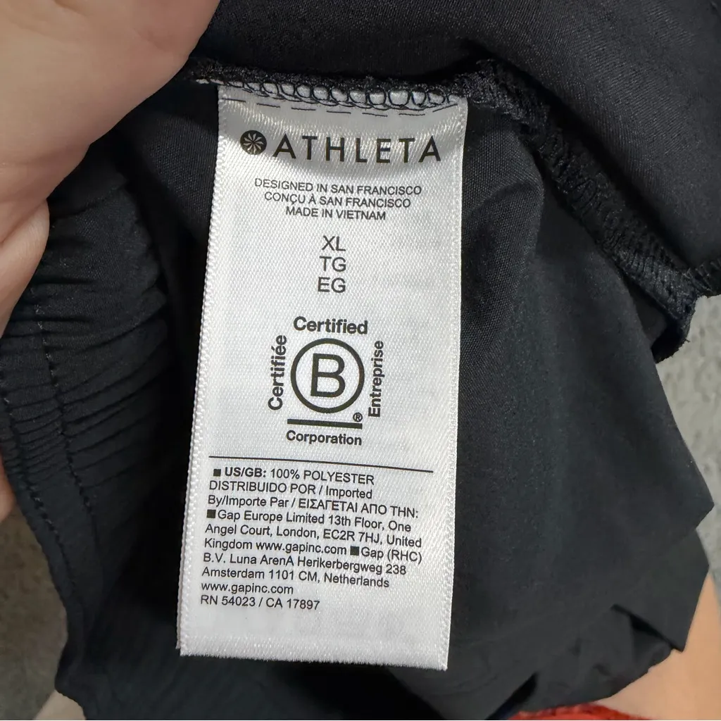 Athleta Midday Mid Rise Poplin Short Black Size XL - Image 8