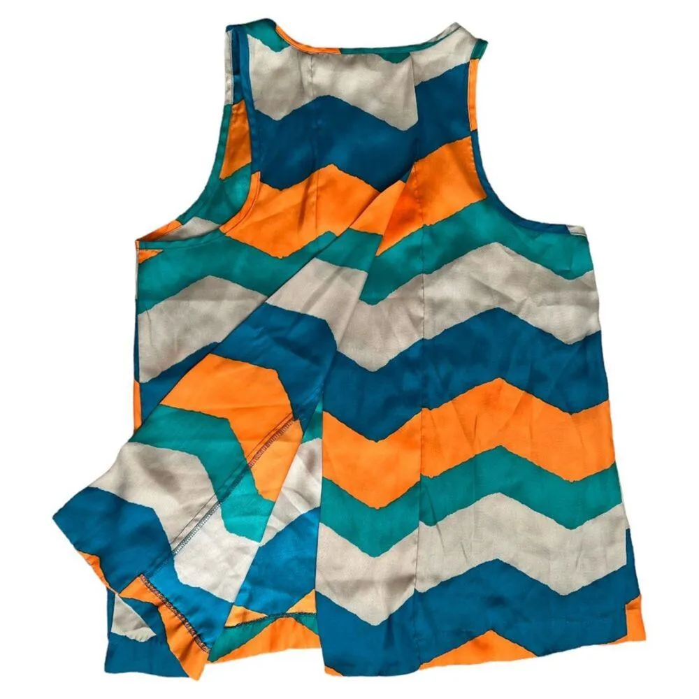 JACK Multicolor Printed Stripes Tank Top, Medium - Image 4