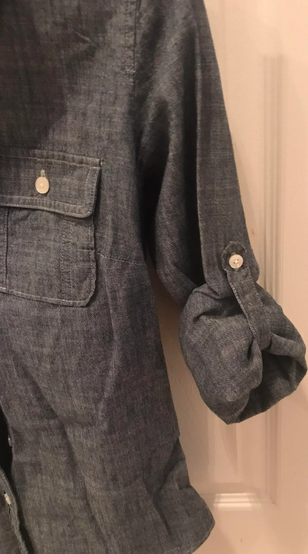 J Crew denim button down shirt - Image 3