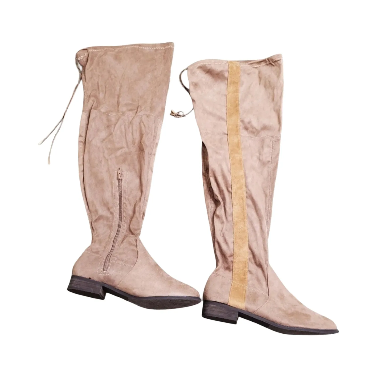 Ashley Stewart Suede Over The Knee Brown Women's Boots Size: 9 - Image 2