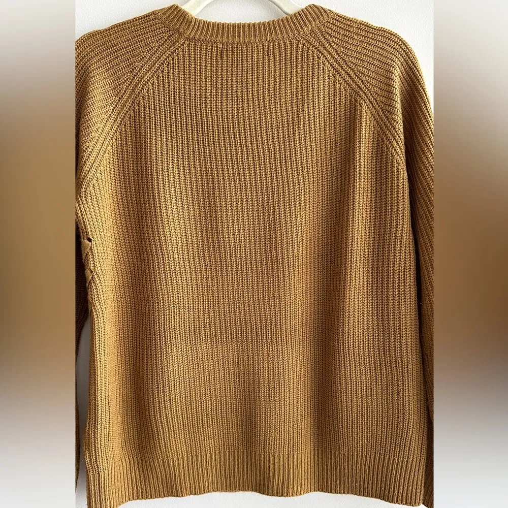 Pink Rose Gold Cable Knit Sweater, Crewneck Sweater, Size Medium - Image 15