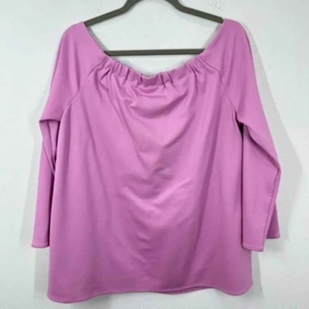 Tuckernuck Size XL Miranda Lilac Purple Off the Shoulder 3/4 Sleeve Blouse‎ - Image 6