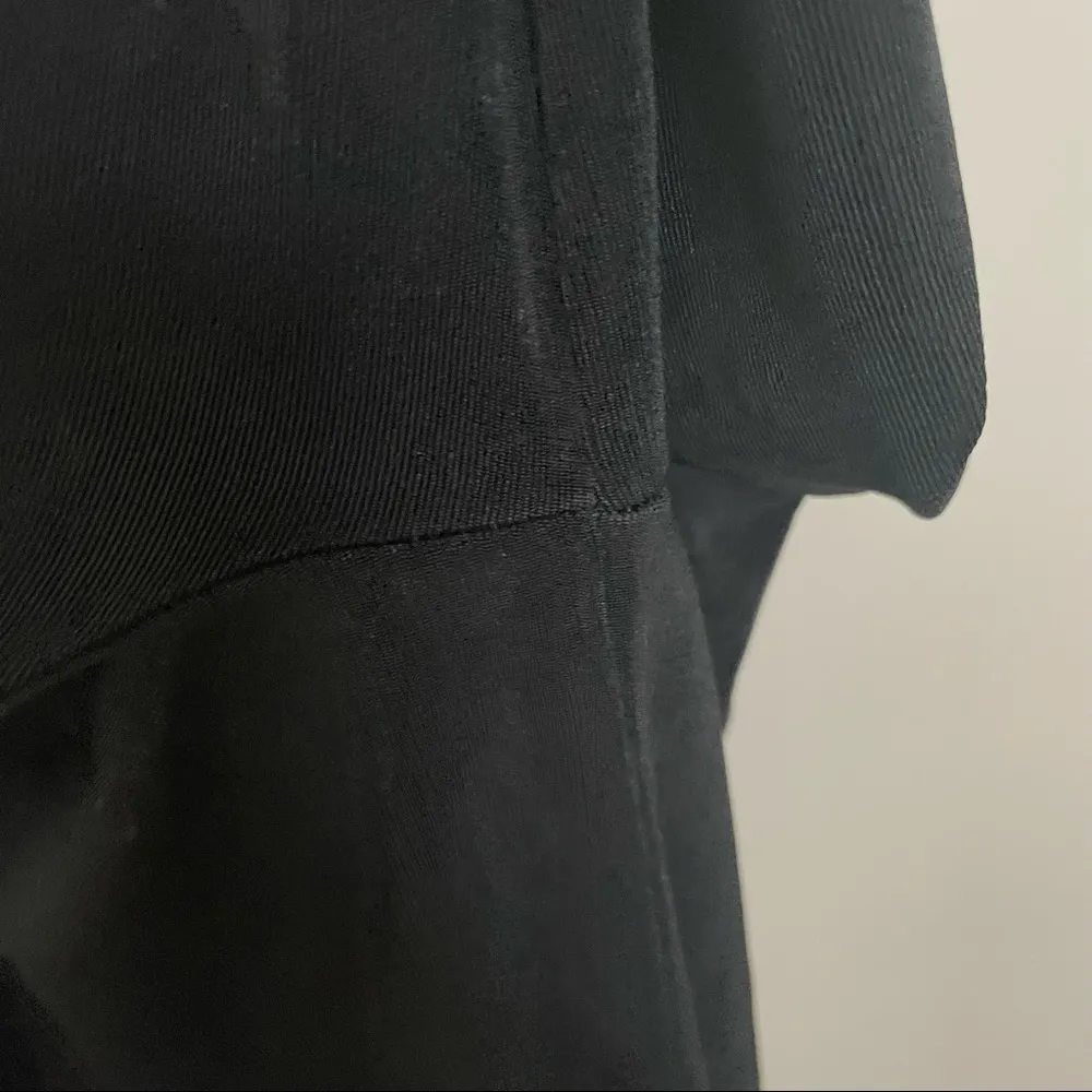 Chicos Travelers Cardigan Open Front High Low Hem Lagenlook Buttons Black - Image 11