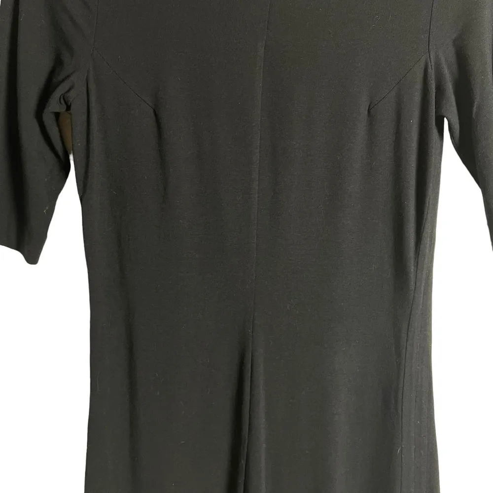 Diane von Furstenberg Meeson Black Knee Length Short Sleeve Sheath Dress Size S - Image 5