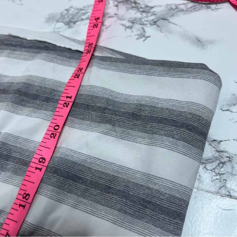 Lululemon radiant long sleeve striped wrap top gray white - Image 3