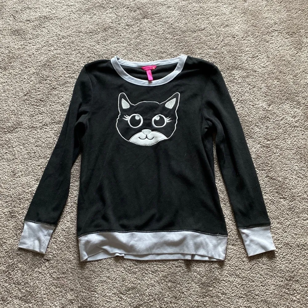 Hotkiss Black & Gray Animal Print Pajama Set SIZE S - Image 2