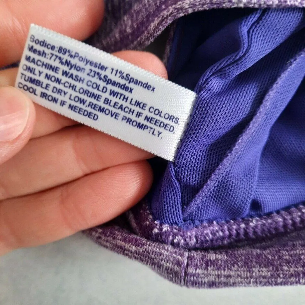 Balini Sports Bra Purple Size 4 Back Closure Hooks Purple - Image 4