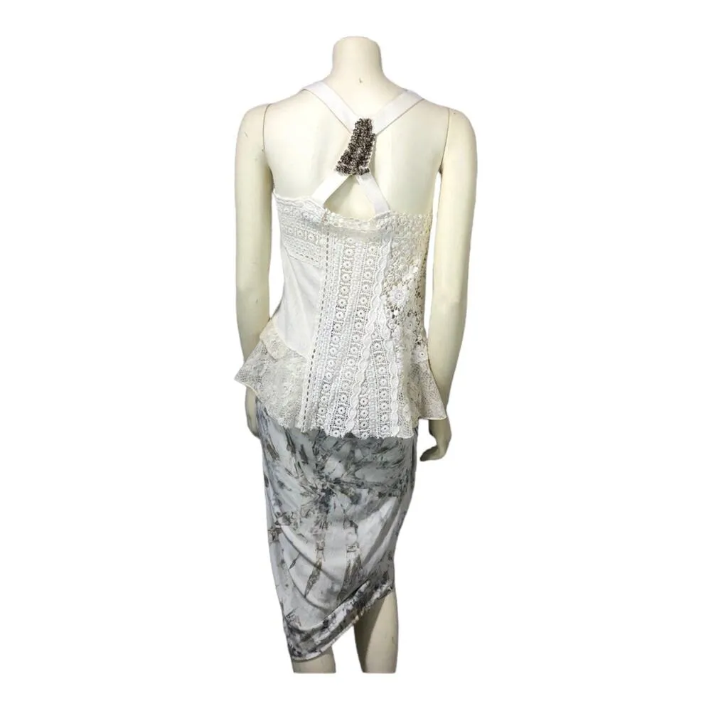 Free people lace top with Dungaree strap closing size medium - Image 7