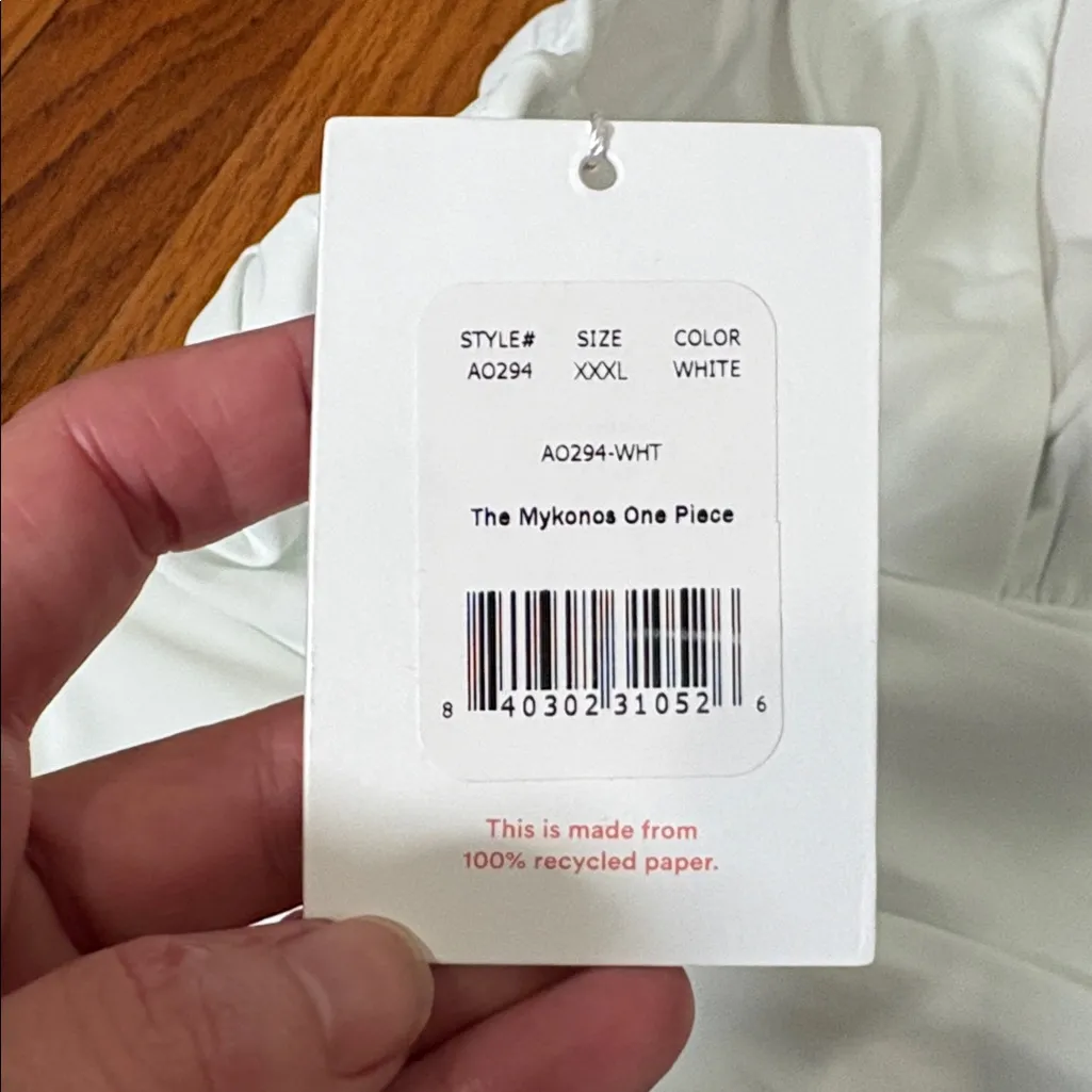 Andie Swim The Mykonos One Piece Swimsuit White size XXXL‎ NWT - Image 6