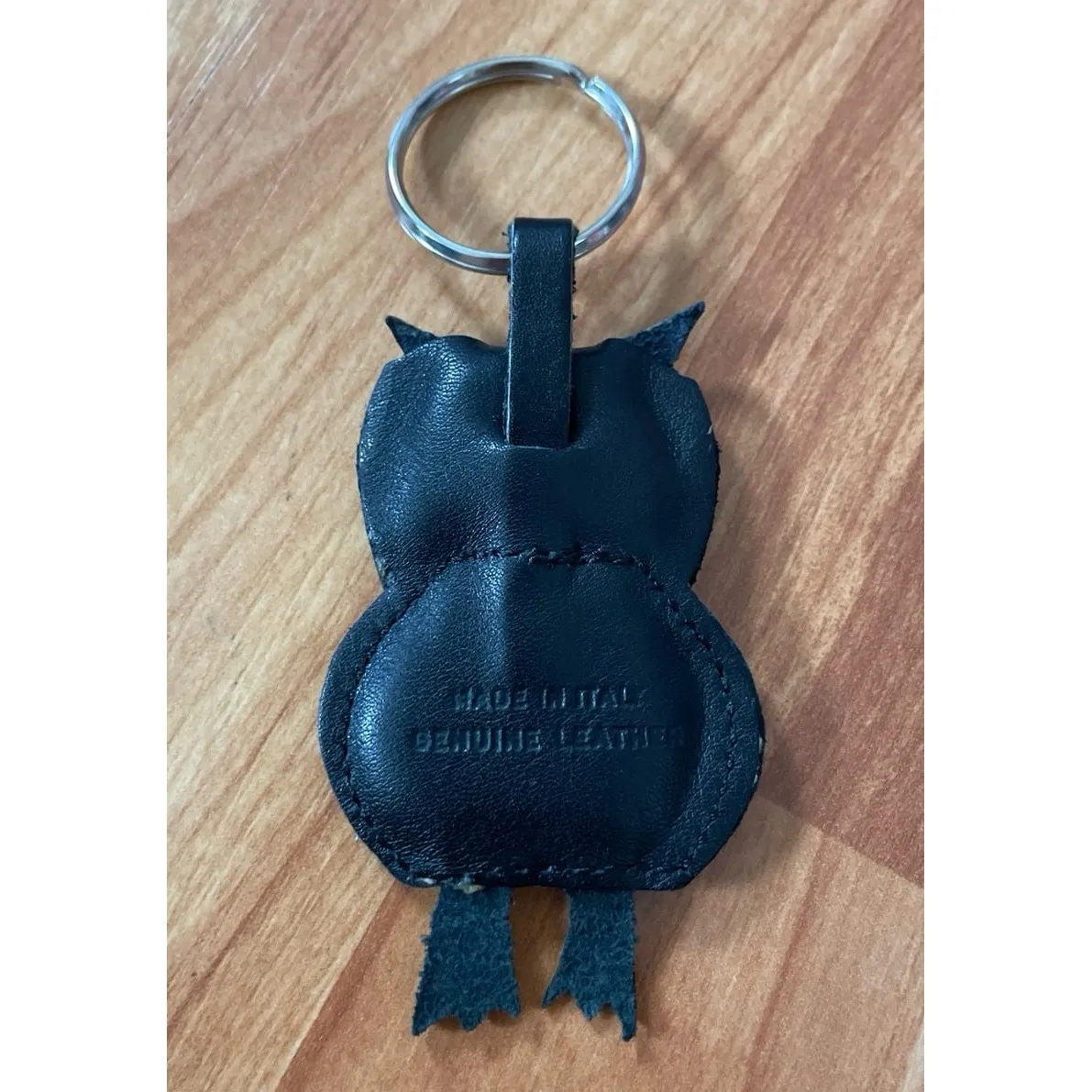 Genuine‎ Leather Owl Keychain - Image 2