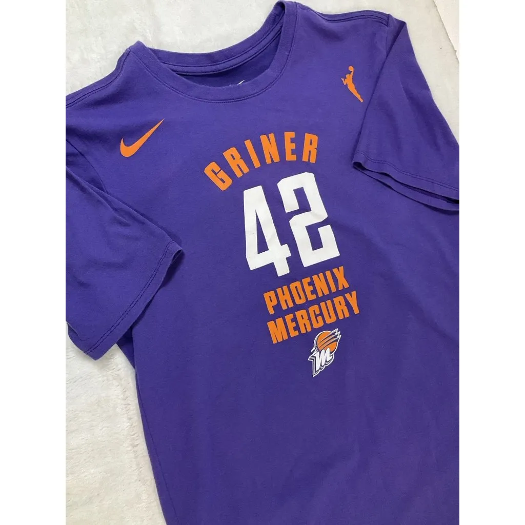 Nike Phoenix Mercury Griner‎ 42 WNBA Shirt M Purple Graphic Basketball Dri - Image 5