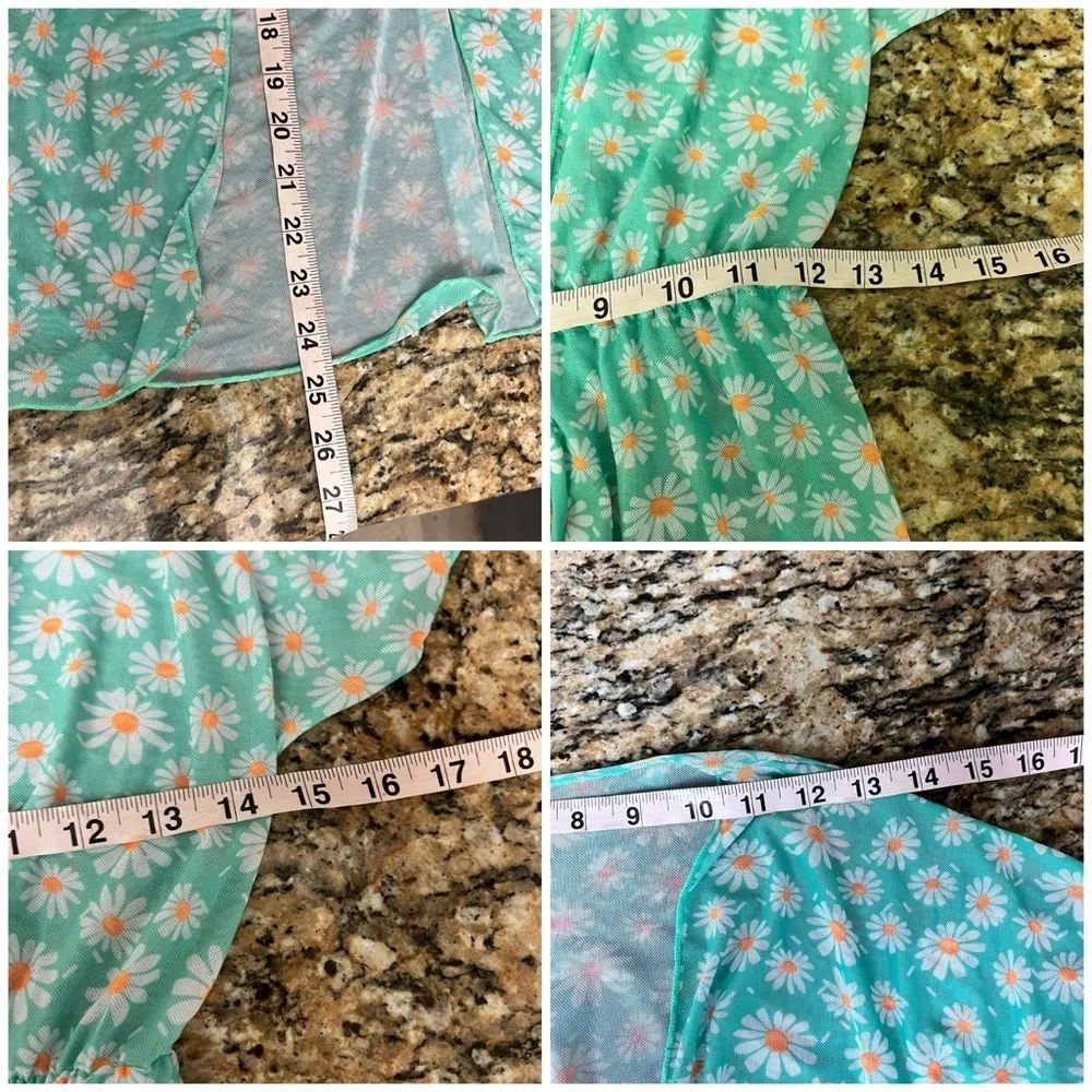 Retro Daisy Mesh Sheer Tie - Image 5