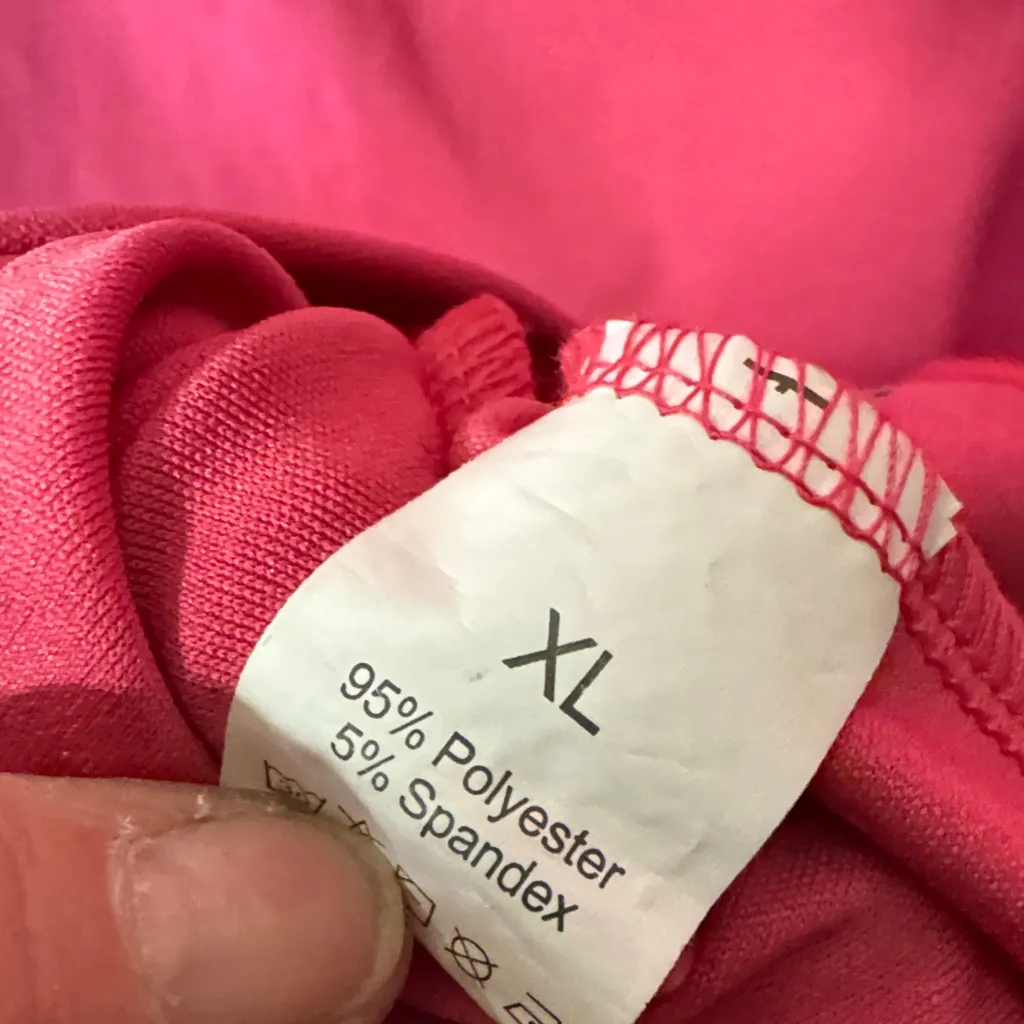 Chic Asymmetrical Pink Dress with Ruffle Sleeves Size XL - Image 3