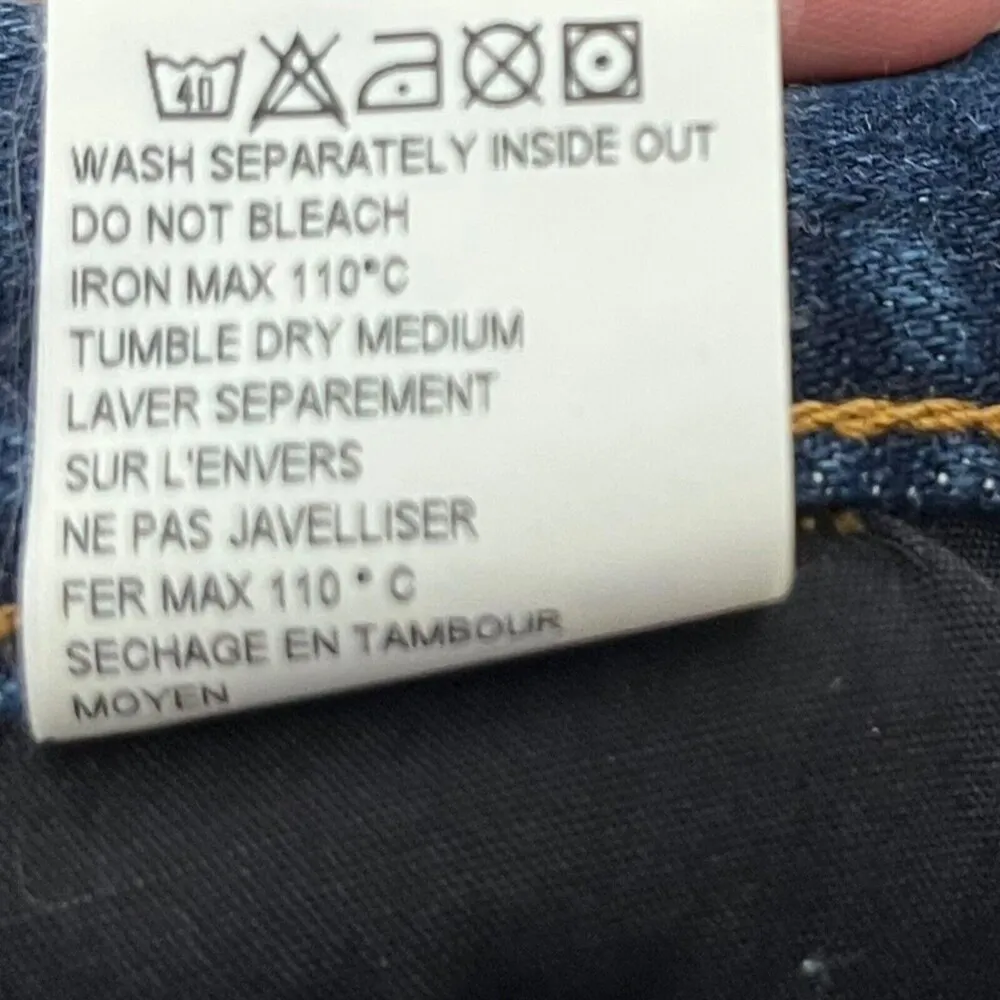 Joseph Den Denim High Rise Button Fly Straight Jeans Medium Wash Women’s Size 28 - Image 12