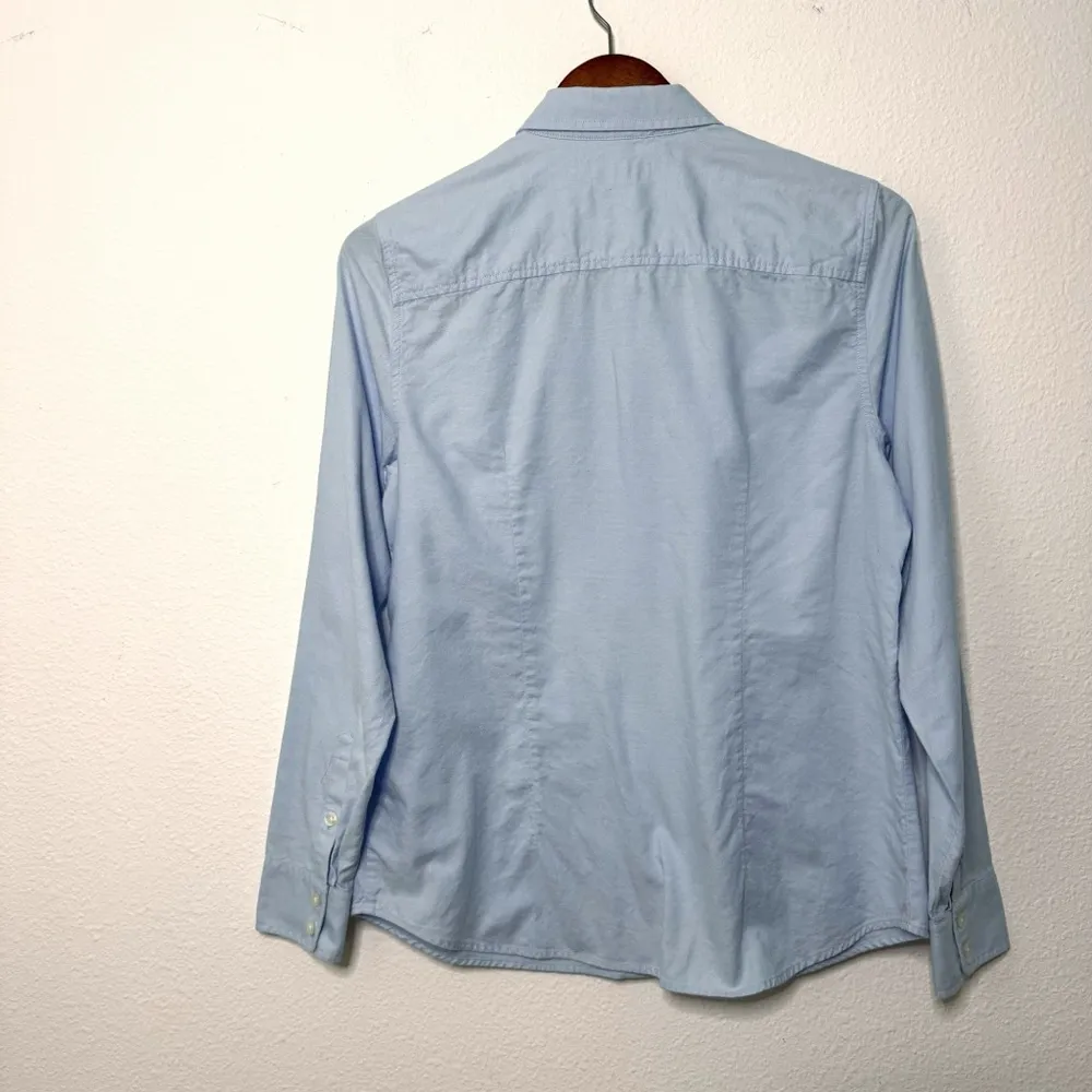 Vineyard Vines women Oxford tailored long sleeve shirt light blue size 10 - Image 7