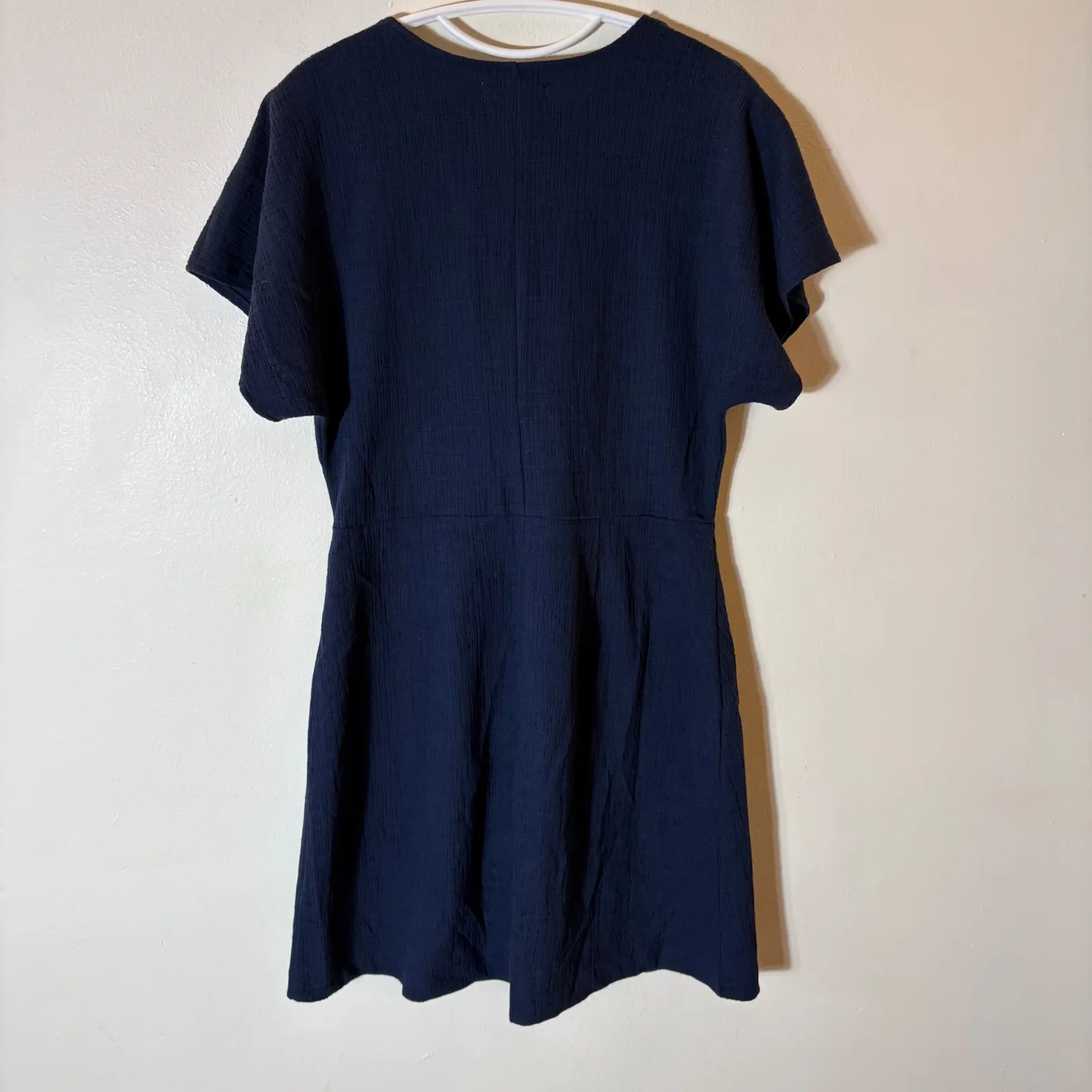 Madewell Cross-Front Flutter-Sleeve Mini Dress Size Medium - Image 6