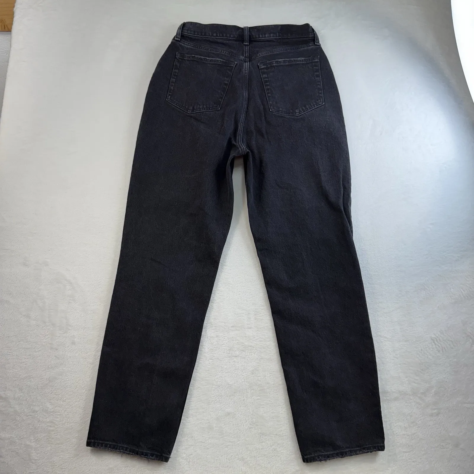 Abercrombie Fitch 29 8 Curve Love High Rise Dad Jeans Asymmetrical Waist Black - Image 13