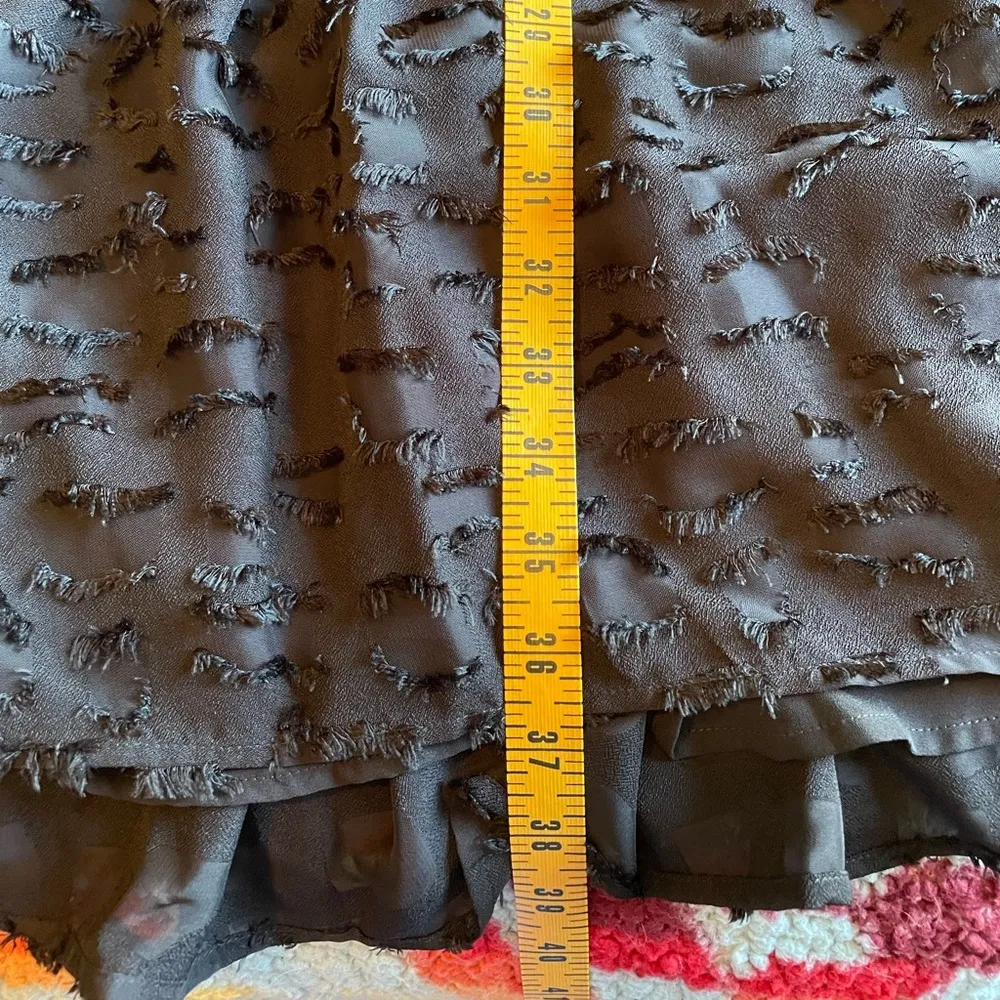 Crosby By Mollie Burch Black Ruffle Sleeveless Party Dress Size L - Image 6