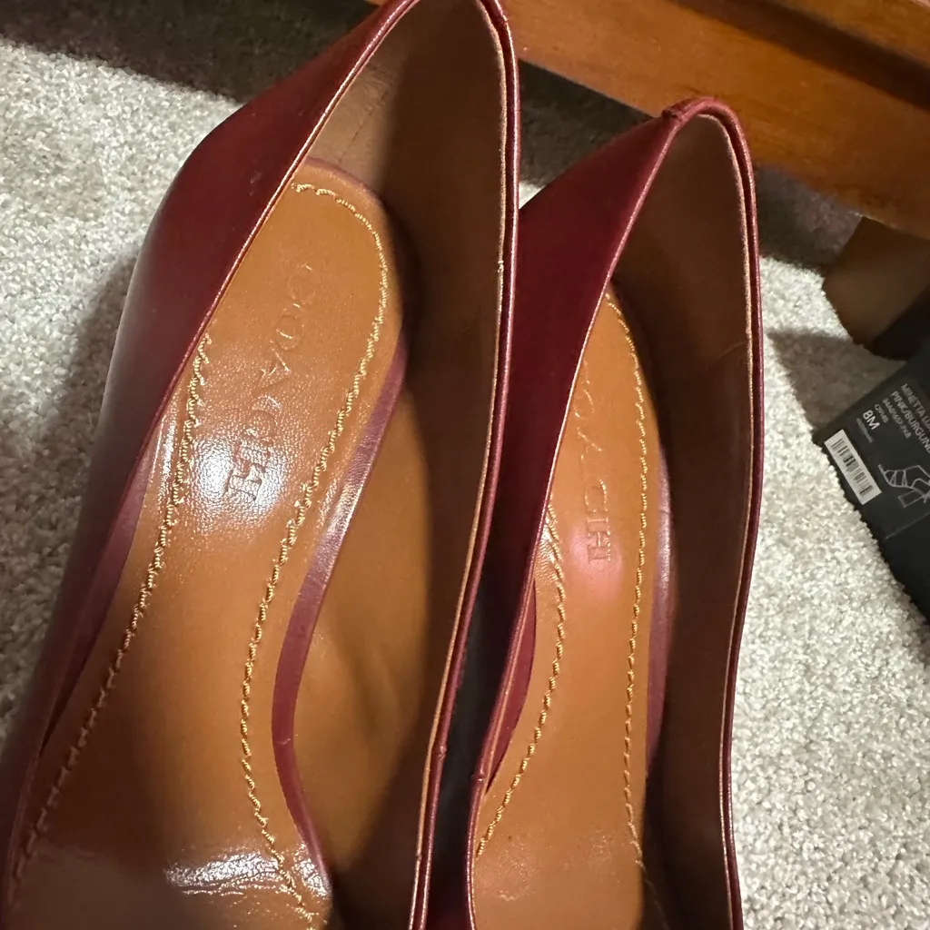 Coach Waverly Burgundy Heels - Image 5