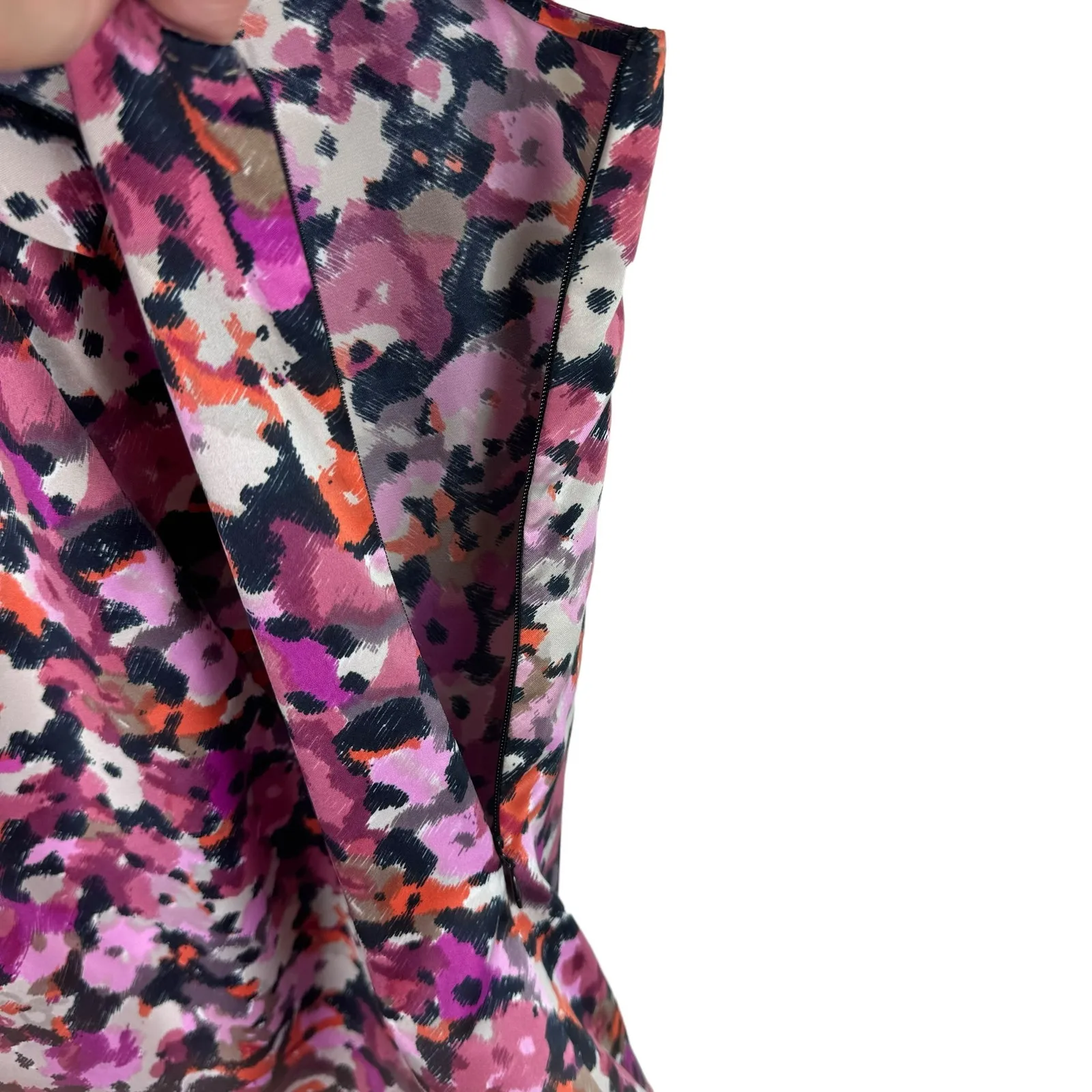 Banana Republic‎ Pink Floral Sleeveless Satin Bow Lightweight Blouse Size M - Image 7