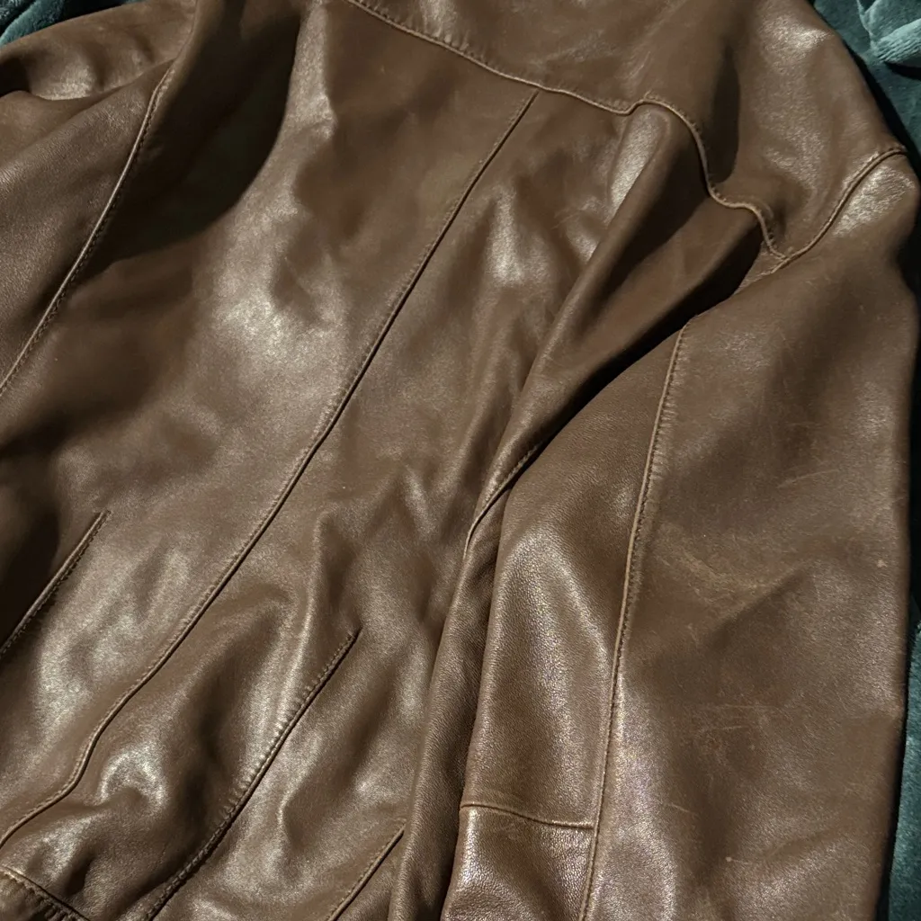 Brown Leather Jacket - Image 7