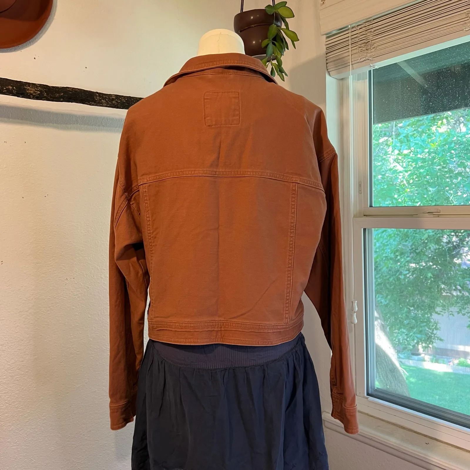 Abercrombie & Fitch Pink Cotton Utility Cargo Cropped Zip Up Jacket Size XL - Image 5