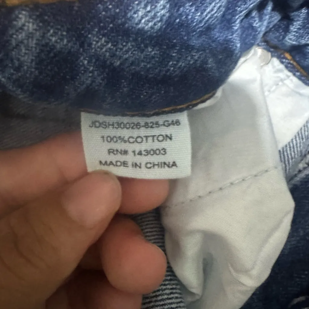 Distressed Blue Jean Shorts Size 9 - Image 4