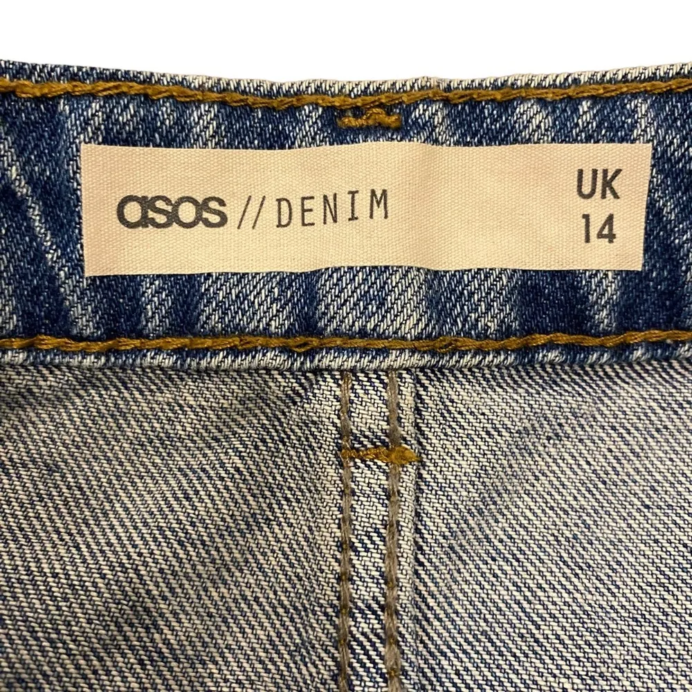 ASOS DESIGN Denim High Waisted Skirt In Midwash - Image 11