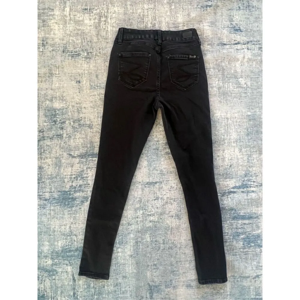 Seven7 Black Skinny Jeans Size 4 - Image 2