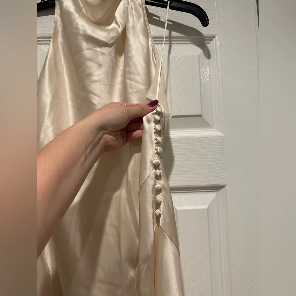 Reformation Roy Satin Dress - Image 5