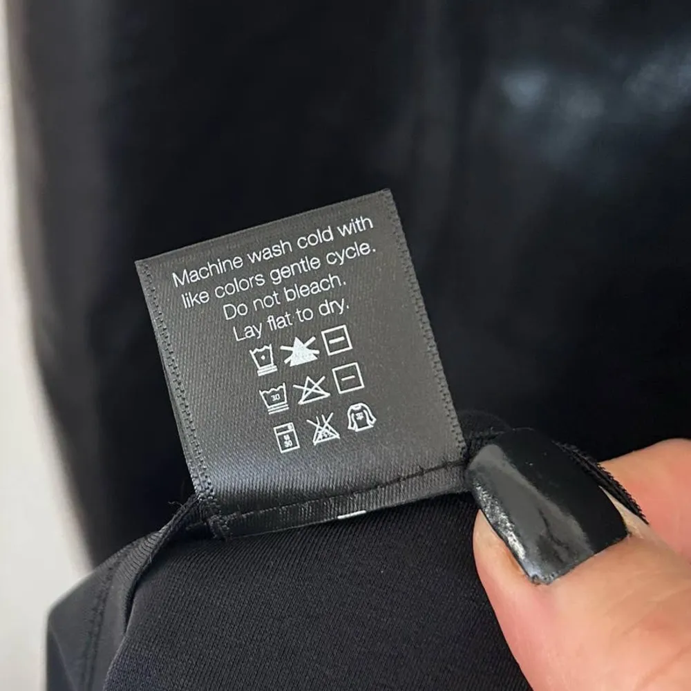 Norma Kamali Black Foil Sleeveless Fishtail Midi Dress Sz S - Image 6