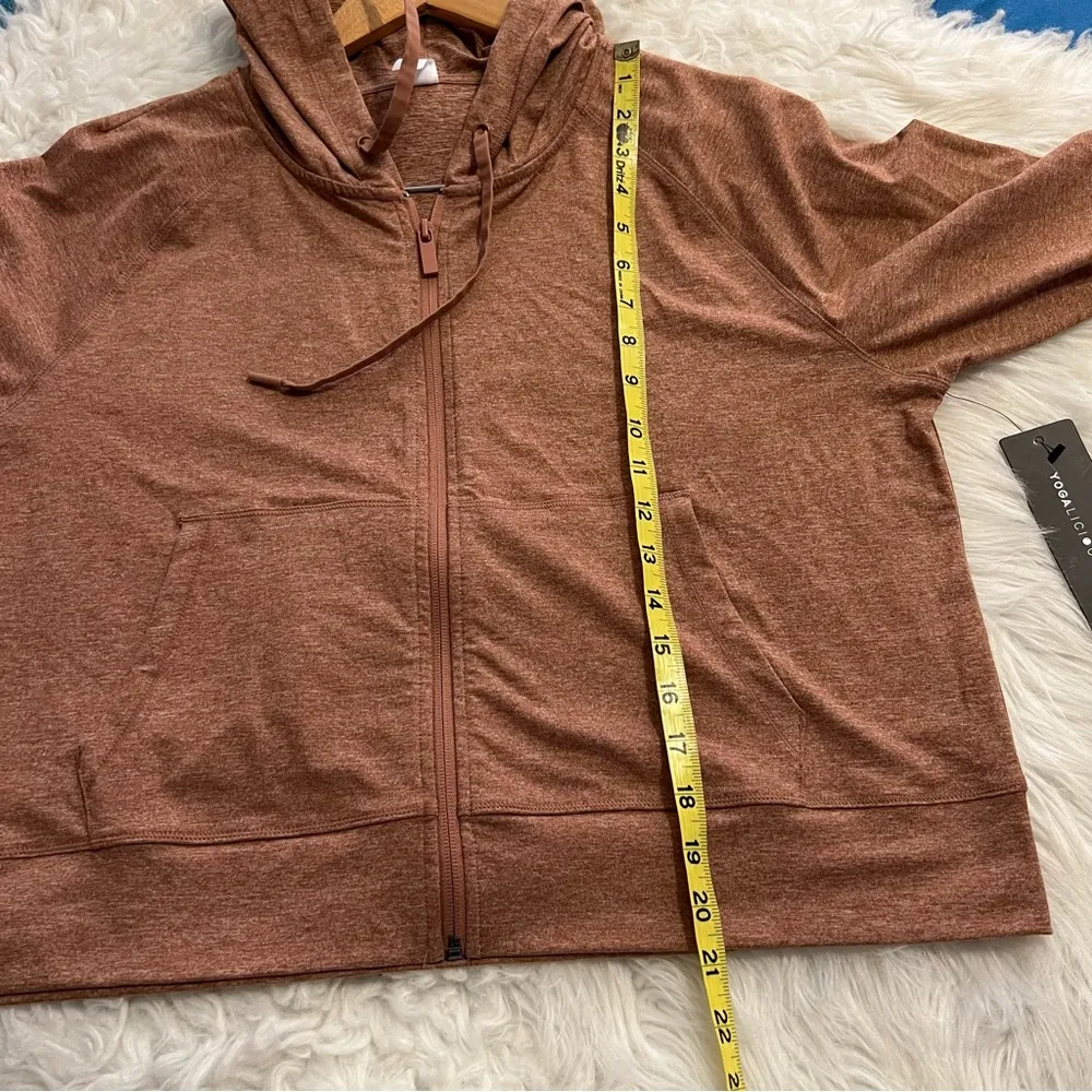 Yogalicious Lux Athletic Jacket Women’s size XL zip up hood pockets thumb holes - Image 10