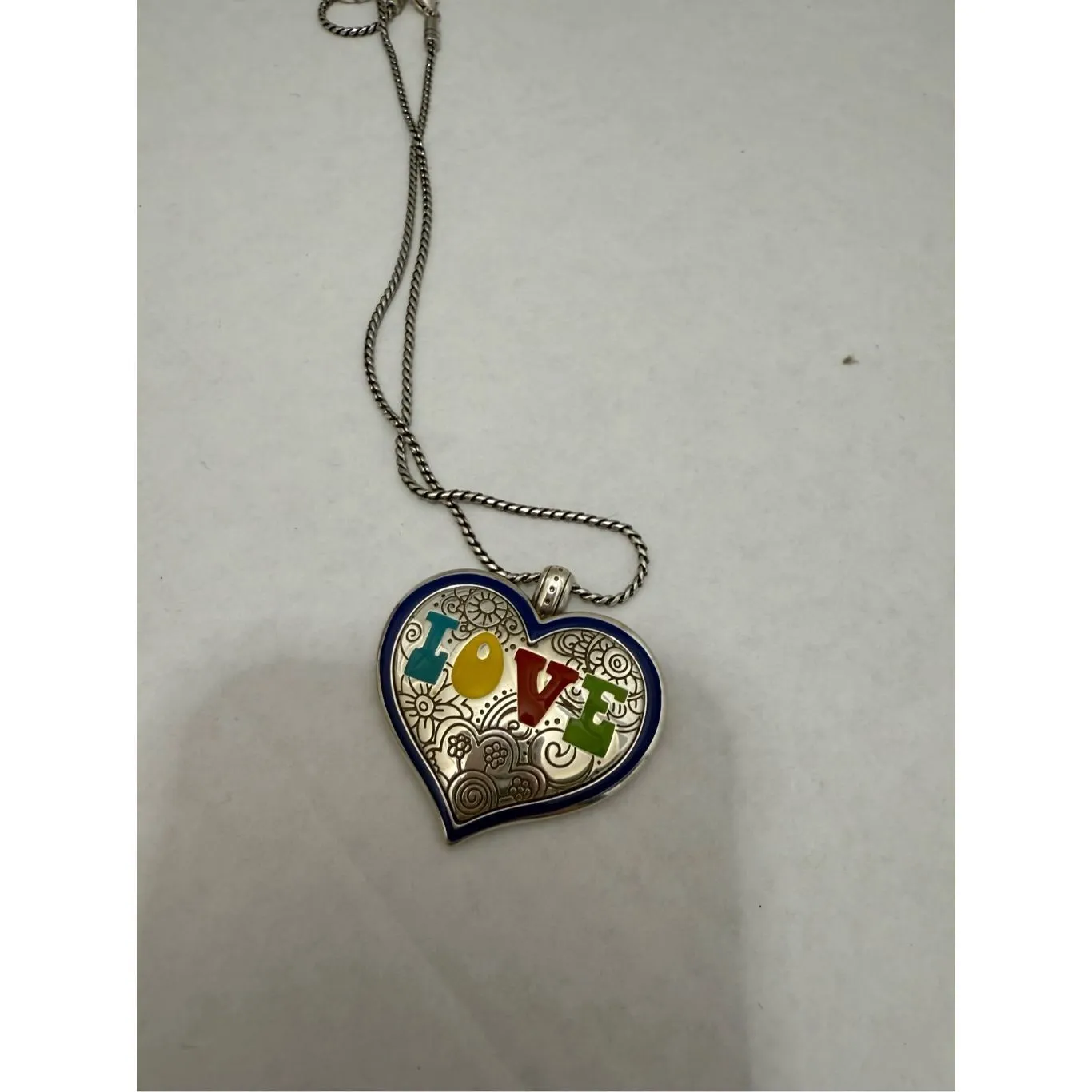 Brighton Silver Love Multicolored Necklace Logo - Image 2