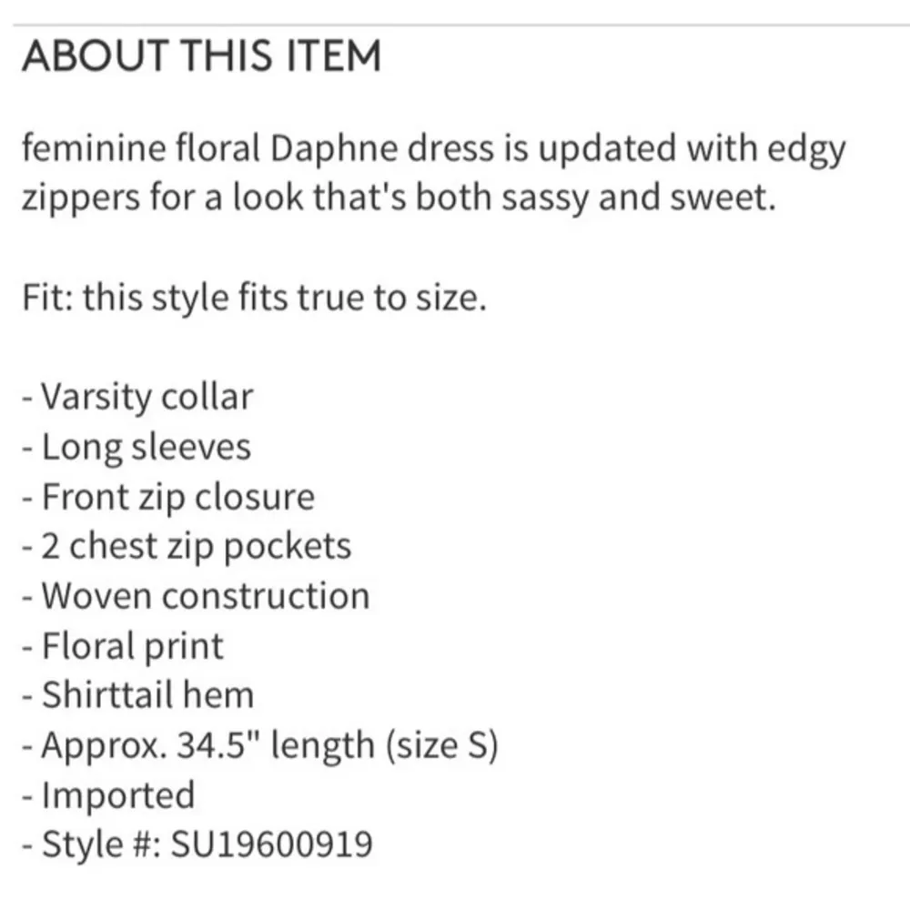 NWT  Daphne Black Floral Zip-Up Cotton Twill Sheath Dress New - Image 7