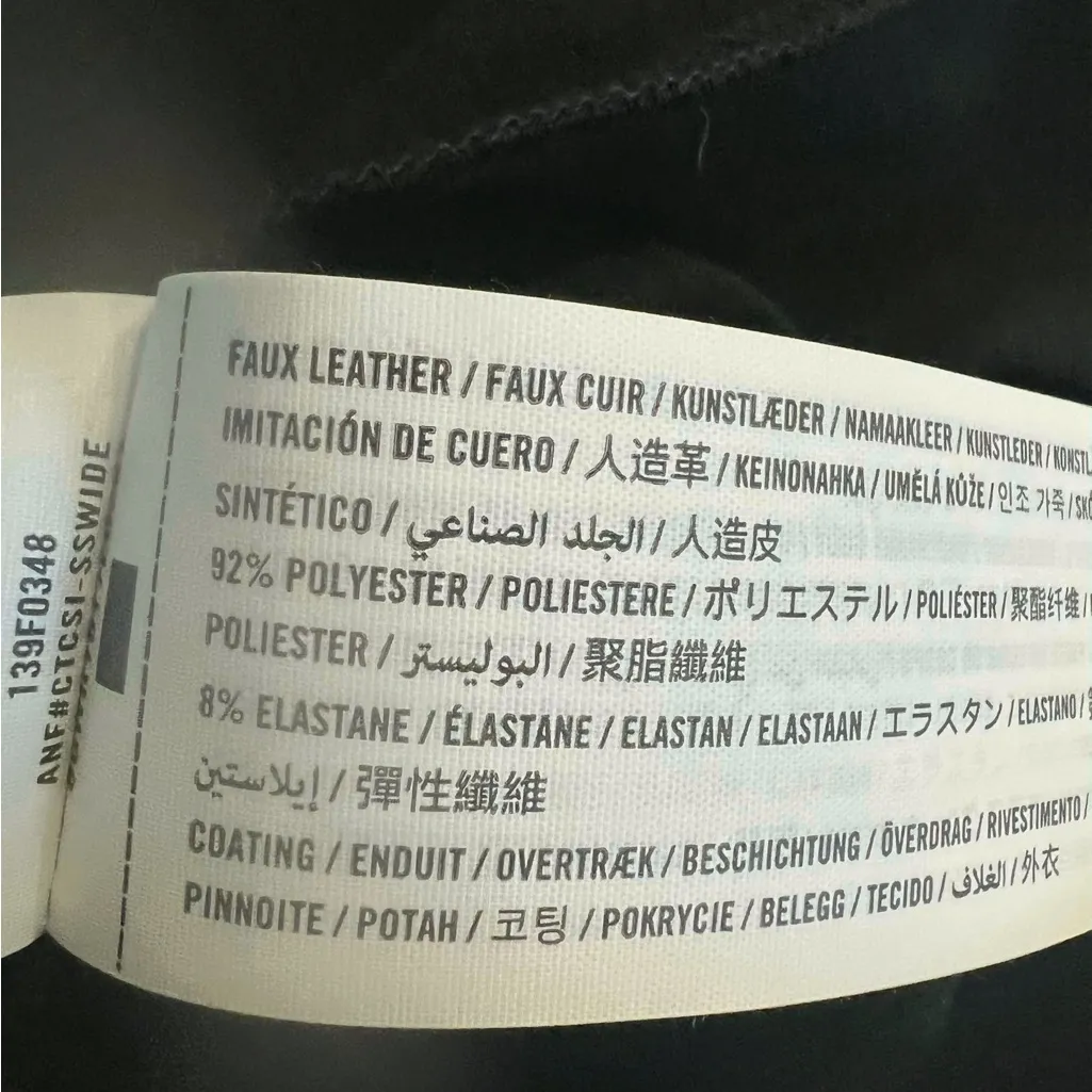 Abercrombie Faux leather black bodysuitmedium vegan leather NWOT - Image 5