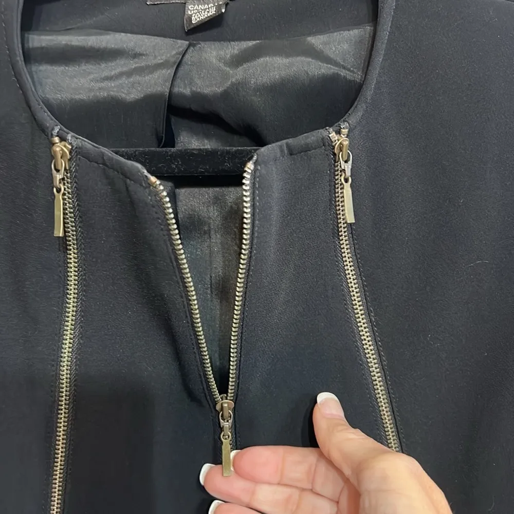 LOUBEN Zippers Jacket Blazer Black Size 2 - Image 5