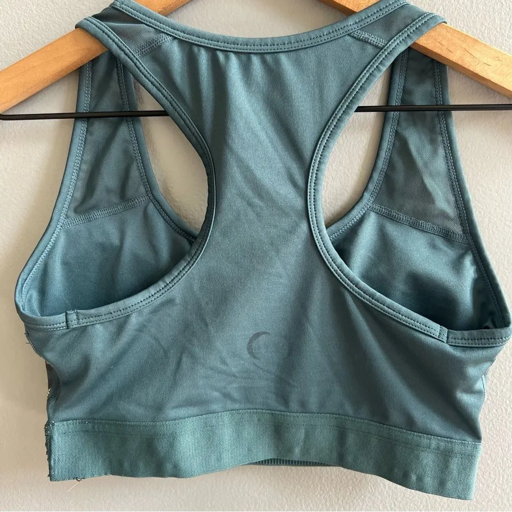 Zyia Pine Leopard Bomber Sports Bra Size XS Athlete Gym Work Out Padded - Image 6