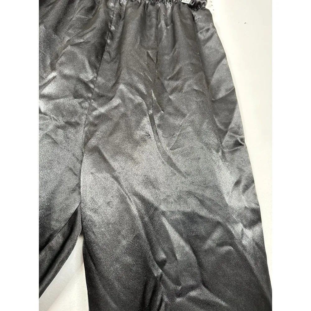 Oscar De La Renta Small Pajama Set Womens Black Cami w/ Pants Polyester Spandex - Image 9