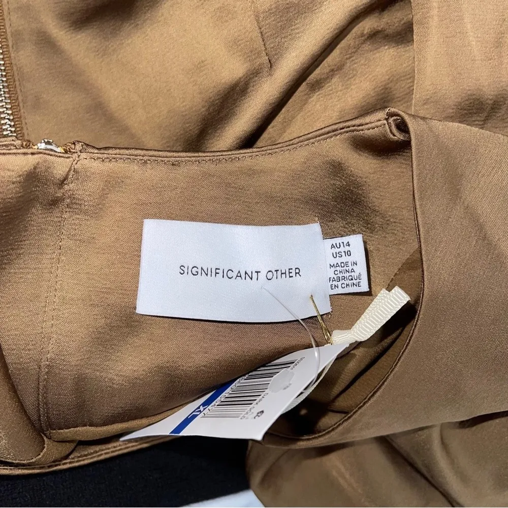 Significant Other Mini Cropped Cutout Top in Dark Gold, Size 10 NEW w/Tag $210 Gold - Image 5