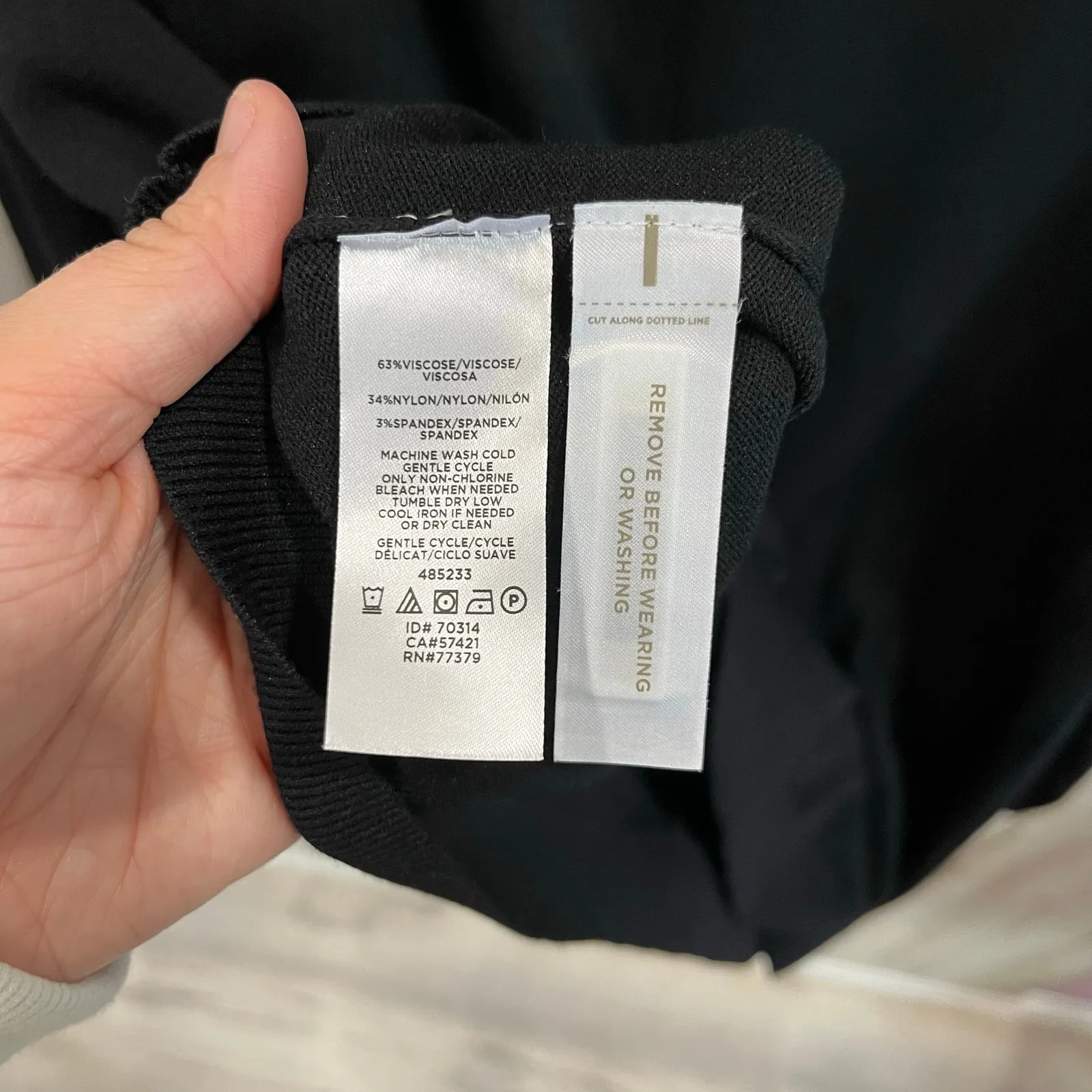 Ann Taylor Black Knit Scallop Neck Sweater Blouse Classy Womens Size XL - Image 4