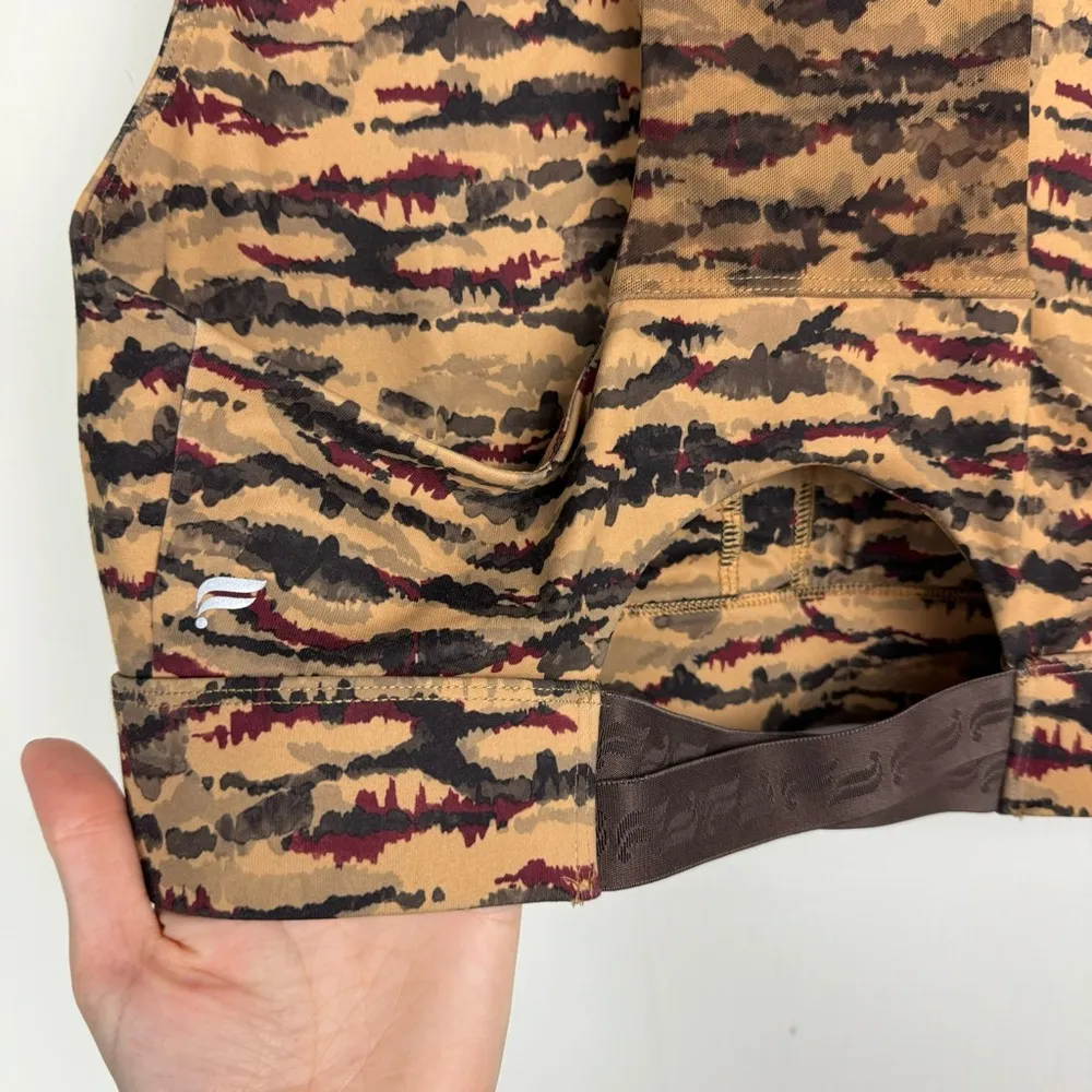 Fabletics On The Go Midi Sports Bra Tank Top Sz Large Tigress Animal Print - Image 12