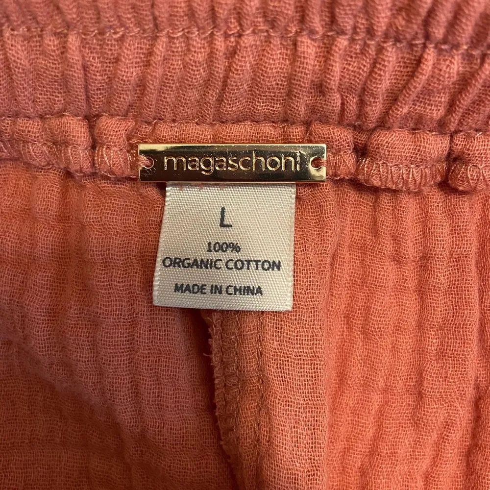 Magaschoni Coral Brushed Textured Cotton Shorts Sz Large - Image 6