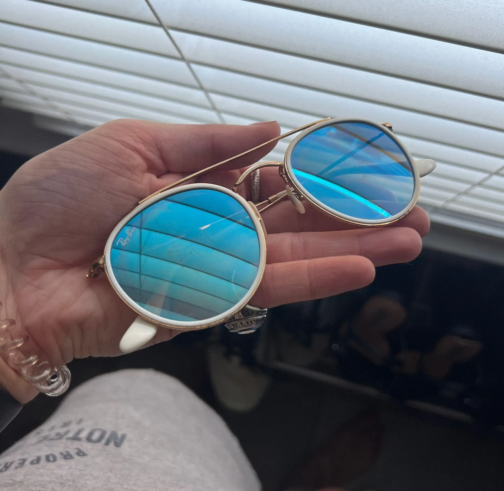 Ray-Ban Blue And White  Sunglasses - Image 2