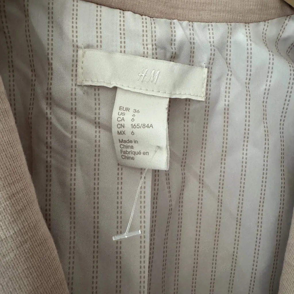 NWOT H&M Light Pink One Button Blazer - Image 7