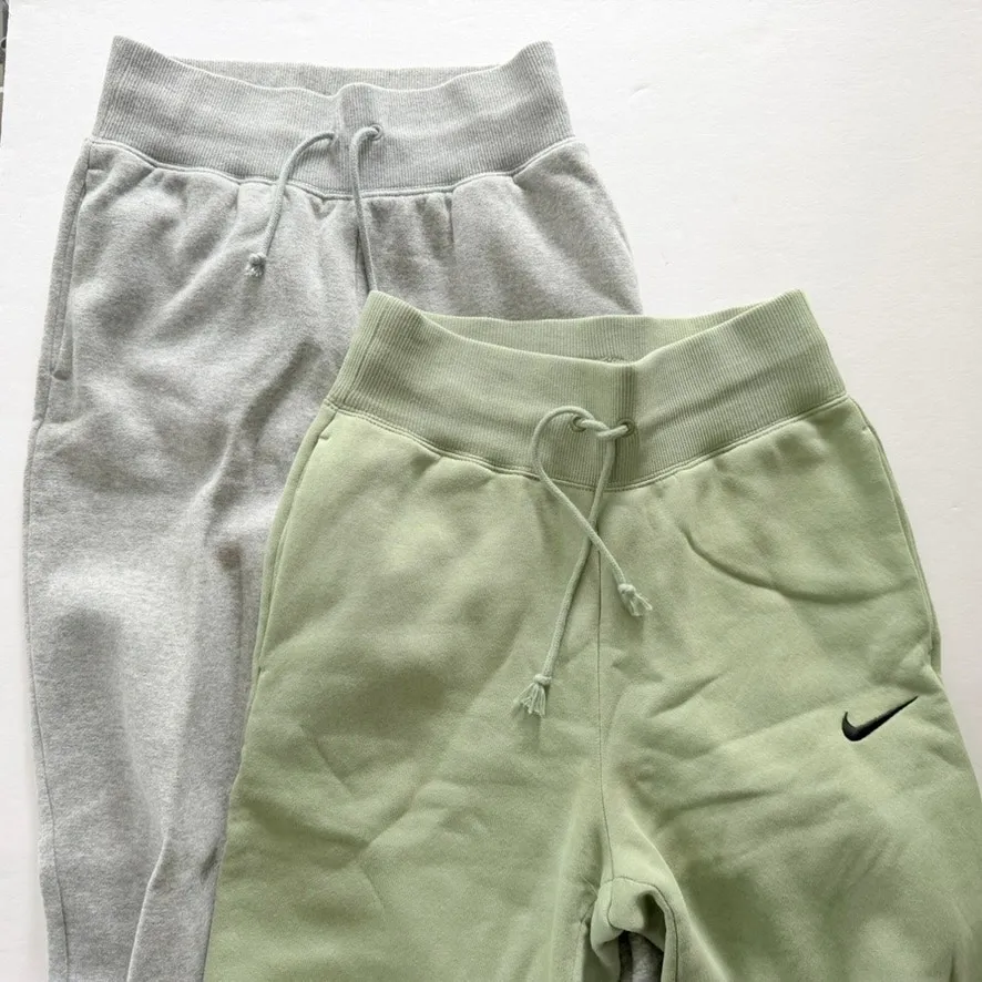 Nike Ladies Jogger Sweatpants Grey Green Size XS 2 Pair Sporty Comfort Gym - Image 2